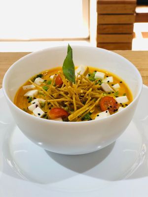 Soup of the day at Hummus Falafel in Playa Del Carmen