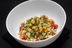 Israeli Salad at Hummus Falafel in Playa Del Carmen