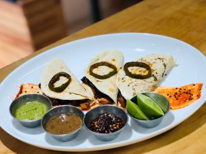 Tacos Portobello at Hummus Falafel in Playa Del Carmen
