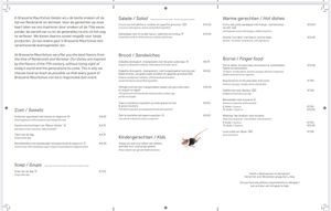 Menu 12-7-2021 at Brasserie Mauritshuis in The Hague