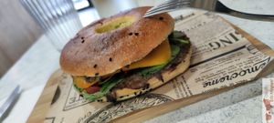 Vegan bagel at Josie Factory in Bayonne