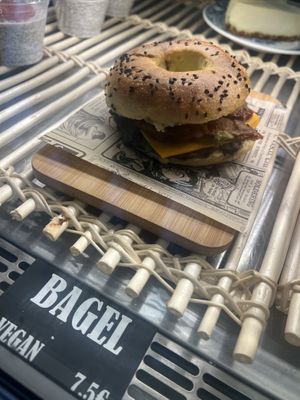 Vegan bagel   at Josie Factory in Bayonne
