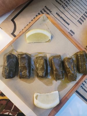 Grape leaves at Ya Mas in Vlore