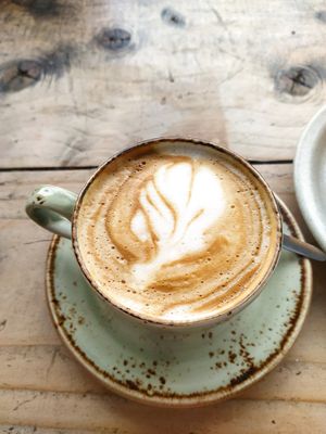 Cappuccino at Knead a Little Love in East London