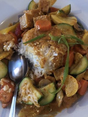 Curry with tofu at The Cabin in Park City