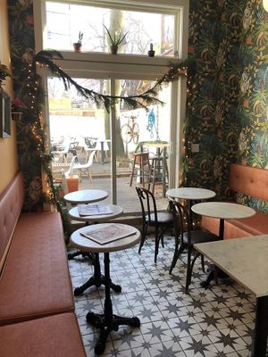 Cafe Alula indoor seating at Cafe Alula in Brooklyn