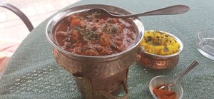 Vegan "chicken" Tikka Masala at Bio-Restaurant Bertram in Wilhelmshaven