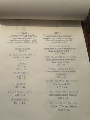 Kaffee und Tee  at Nora's Deli - Sielwall in Bremen