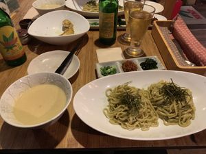 Hemp pasta. June, 2019. at Magokoro in Kamakura