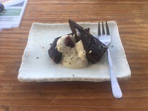 Tofu Chocolate Brownie at Magokoro in Kamakura
