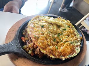 Vegan corned beef hash  at Good Morning in Las Vegas