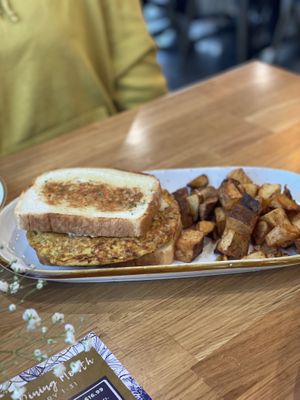 Just egg sandwich and potatoes   at Good Morning in Las Vegas