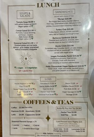 Menu  at Good Morning in Las Vegas