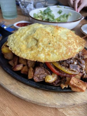 Just Egg vegan omlet (breakfast skillet)  at Good Morning in Las Vegas