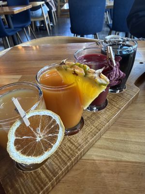 Cold pressed juice flight  at Good Morning in Las Vegas
