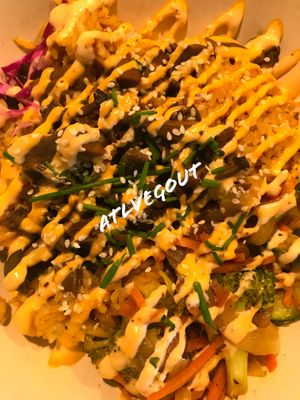 Mushroom hibachi plate  at Hippie Hibachi in Atlanta