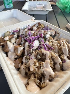 Mushrooms and "Shr’mp” Hibachi  at Hippie Hibachi in Atlanta