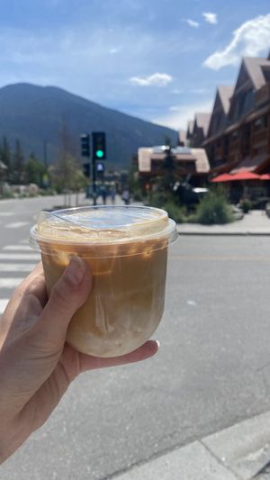 Iced oat latte 12oz  at Whitebark Cafe in Banff