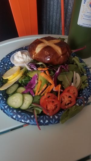 Fresh small side salad at Juicy's Wellness Cafe in Cookeville