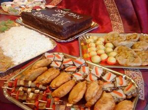 Platter of food to offer at Prasadam in Zagreb