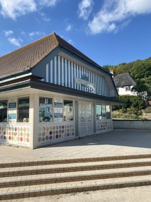Shop front at Lulworth Estate Ice Cream Parlour in Wareham