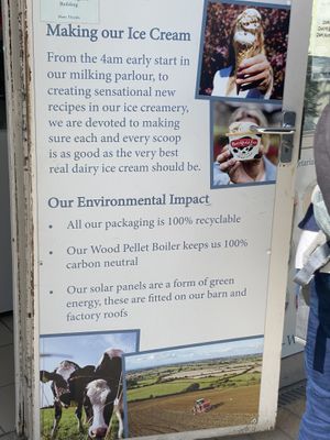 A focus on environmental sustainability   at Lulworth Estate Ice Cream Parlour in Wareham