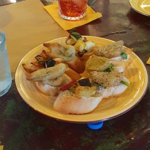 Vegan stuzzichini at Aperture Cocktail Bar in Padua