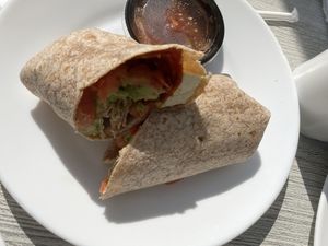 Vegan wrap at Georgie's Diner in West Haven