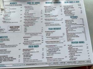 Breakfast menu  at Georgie's Diner in West Haven
