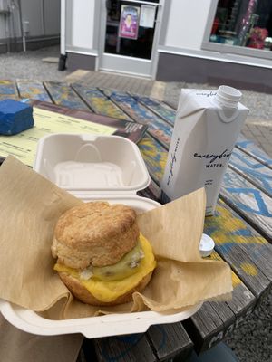 Breakfast sandwich   at Guerilla Bizkits in Nashville