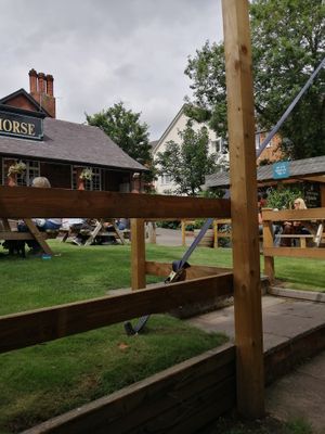 Outside at The White Horse in Birstall