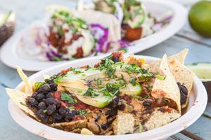 Cashew Queso Nachos at Soltribe Cuisine in San Miguel De Allende