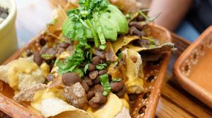 The nachos were 🤯 at Soltribe Cuisine in San Miguel De Allende