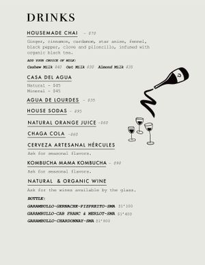 Drinks // Bebidas  at Soltribe Cuisine in San Miguel De Allende