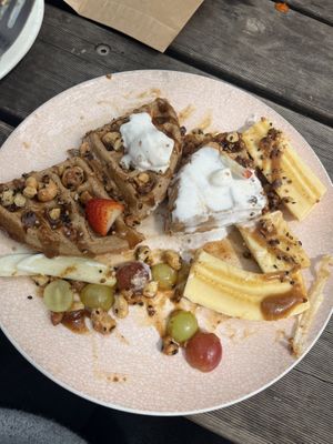 Half eaten waffles  at Eighty/twenty in Belconnen