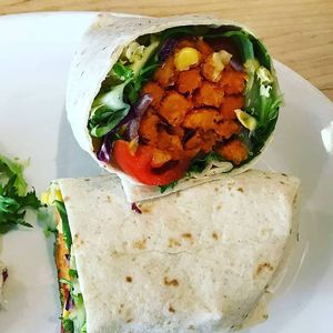 Sweet potato wrap at Cafe Tengo in St Austell