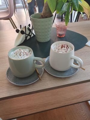 Vegan hot chocolate at Fit Cake in Kolobrzeg