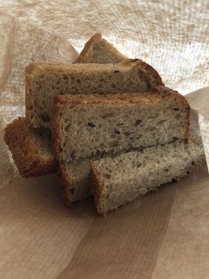 Homemade seed wholemeal bread  at Integraldo in Majano