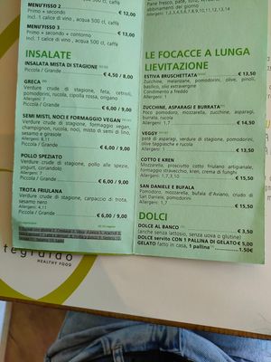 Menù pranzo at Integraldo in Majano