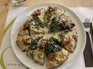 Dried tomatoes Focaccia  at Integraldo in Majano