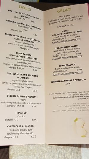 I dessert at Integraldo in Majano