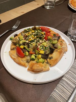 Focaccia bruschettata  at Integraldo in Majano
