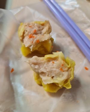 Siew Mai at 50 cents per piece ~ 30/4/22 at Gan En 感恩素食 in Central Singapore