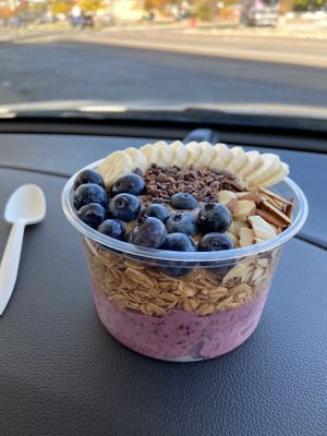 Don’t be deceived, this was a large portion for one person!   at Mountain Berry Bowls in Fruita