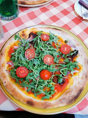 Vegan Pizza (just without cheese) - was very good! at Stég Pub Pizzéria in Tihany