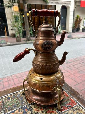 Turkish tea   at Arada Cafe in Istanbul