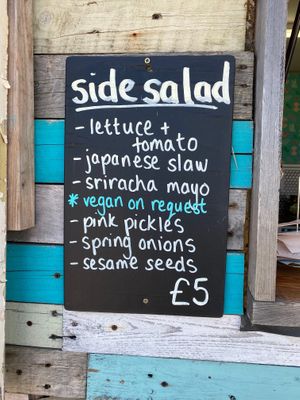 Vegan side salad at Po' Boy in Margate
