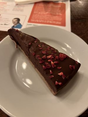 Vegan Chocolate and Raspberry Torte    at Lounges - Athro Lounge in Aberystwyth