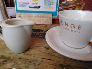 Teacup and oat milk (March 2024) at Lounges - Athro Lounge in Aberystwyth
