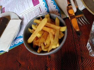 Fries with the flatbread (May 2024) at Lounges - Athro Lounge in Aberystwyth